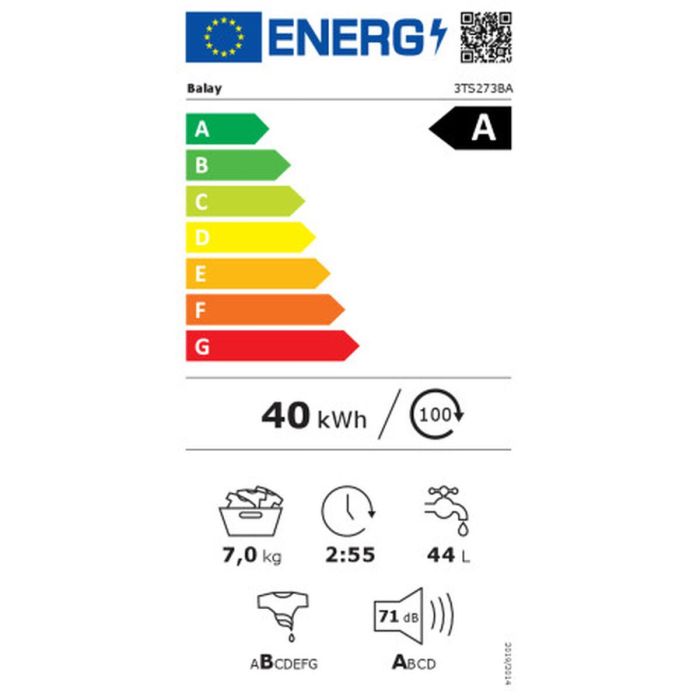 Lavadora Balay 3TS273BA 60 cm 1200 rpm 7 kg 1