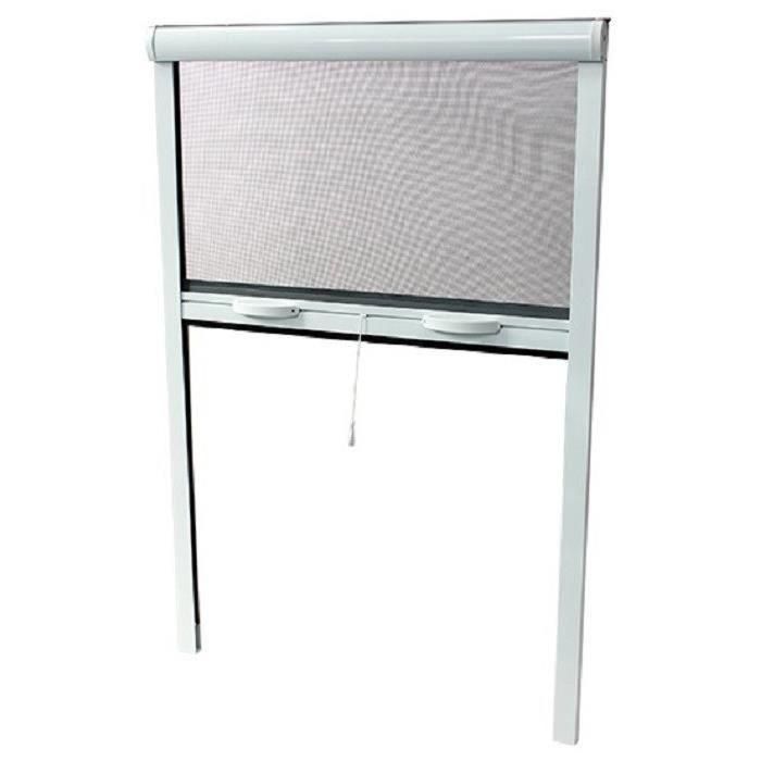 Fenetre Mosquito Net L125 x H145 cm en aluminio lacado blanco - Invisor en ancho y altura. 2 Fenetre Mosquito Net L125 x H145 cm en aluminio lacado blanco - Invisor en ancho y altura. 2