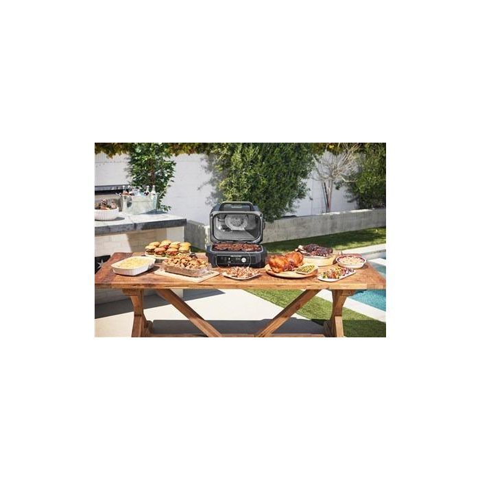 Ninja OG901EU Barbacoa Eléctrica de Exterior con Ahumador y Freidora de Aire ProConnect XL 15 Ninja OG901EU Barbacoa Eléctrica de Exterior con Ahumador y Freidora de Aire ProConnect XL 15