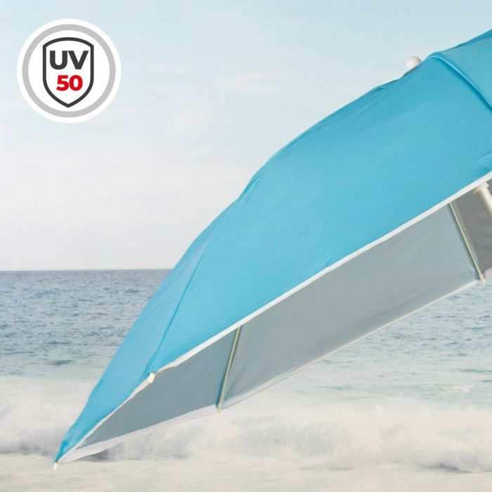 Sombrilla Aktive Azul 200 x 185 x 200 cm (6 Unidades) 4 Sombrilla Aktive Azul 200 x 185 x 200 cm (6 Unidades) 4