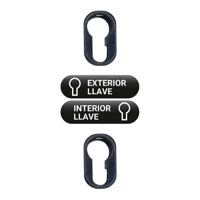 Cerradura de sobreponer Micel crr16 Acero Gris 2