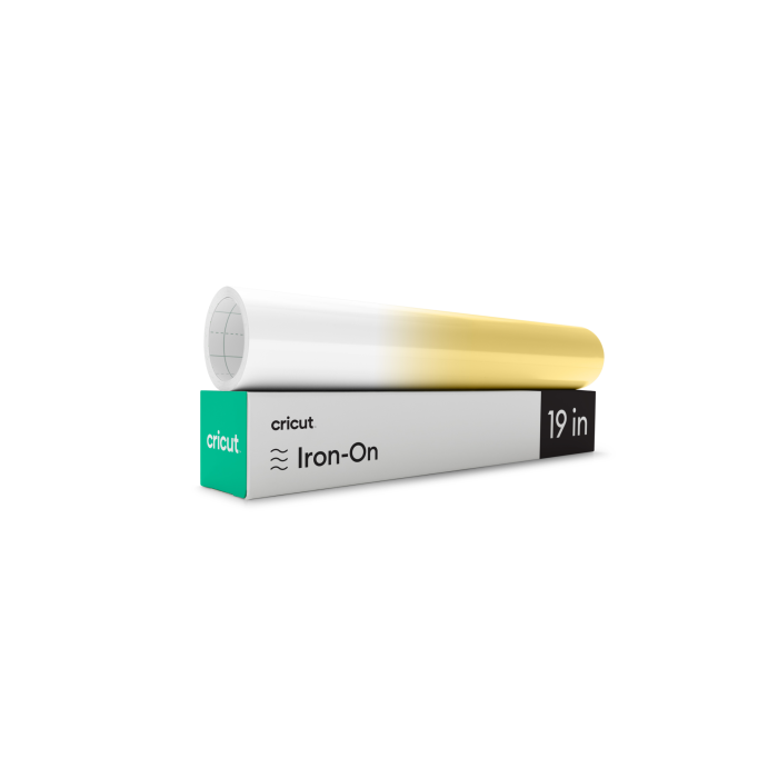 Cricut 2010178 Rollo de vinilo de termotransferencia liso, Blanco/Amarillo, 305 mm x 610 mm
