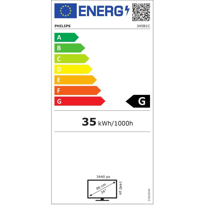 Monitor Philips 345B1C/00 34" LED VA LCD Flicker free 50-60 Hz 6 Monitor Philips 345B1C/00 34" LED VA LCD Flicker free 50-60 Hz 6