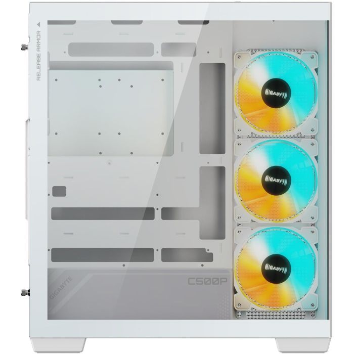 GIGABYTE C500 PANORAMIC STEALTH Midi Tower PC Gaming Blanco para placas base ATX con panel de vidrio templado 2