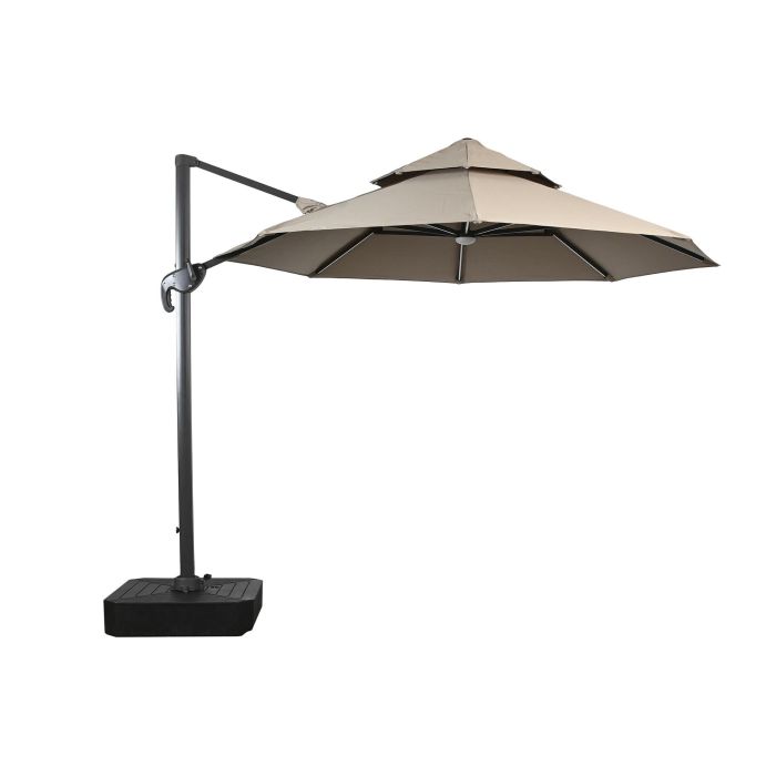Parasol Terraza Y Jardin DKD Home Decor Marron Claro Gris Oscuro 350 x 280 x 290 cm Parasol Terraza Y Jardin DKD Home Decor Marron Claro Gris Oscuro 350 x 280 x 290 cm
