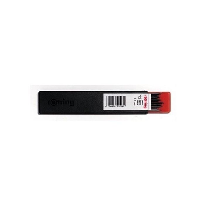 Rotring Minas para Lápices 2.0 mm HB - Blíster de 12 Unidades