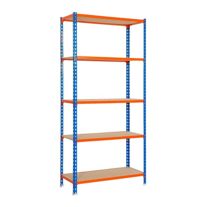 Estanteria metalica sin tornillos con aglomerado maderclick 5/400 simon rack Estanteria metalica sin tornillos con aglomerado maderclick 5/400 simon rack