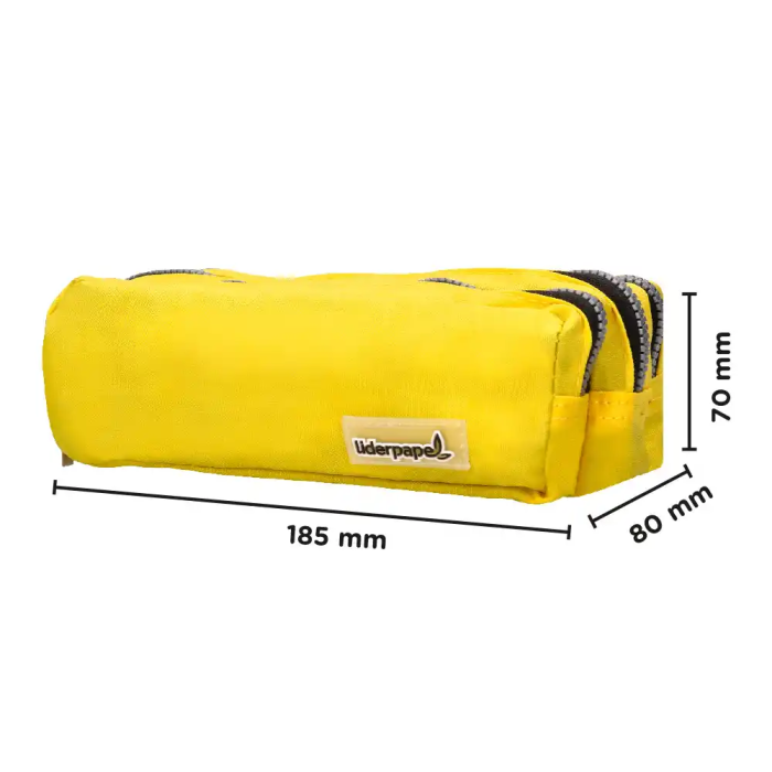 Liderpapel Estuche Portatodo Rectangular 3 Bolsillos Amarillo Pastel 185x80x70 mm 1 Liderpapel Estuche Portatodo Rectangular 3 Bolsillos Amarillo Pastel 185x80x70 mm 1