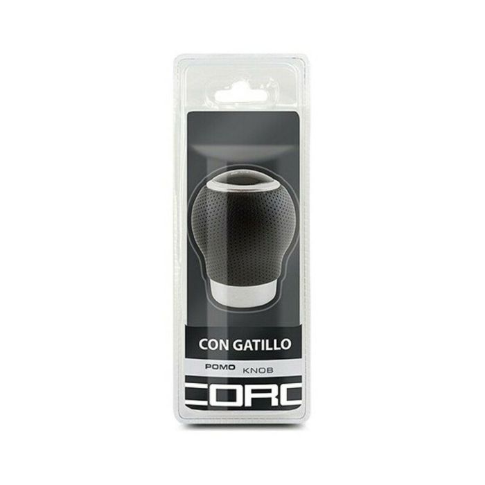 Pomo de la Palanca de Cambio BC Corona POM30165 Piel Con Gatillo Negro (27 mm)