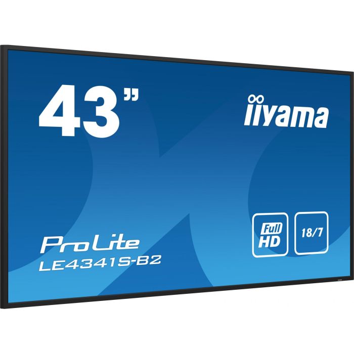 iiyama LE4341S-B2 Pantalla Profesional 108cm (43") IPS Full HD 1920x1080 350cd/m² 18/7 Señalización Digital Retail