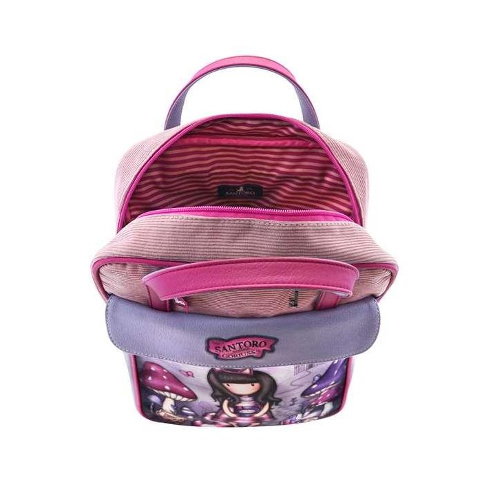 Mochila Gorjuss Cheshire cat Rosa Morado (27 x 10 x 37 cm)