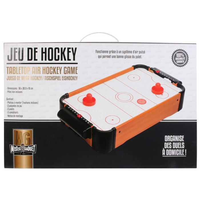 Mister Gadget Juego de Mesa Air Hockey 56x30,5 cm Vintage - Sistema de Propulsión de Aire 1