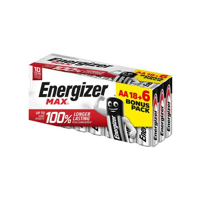 Energizer Pilas Alcalinas MAX LR6 (AA) 18+6 Unidades E303513106