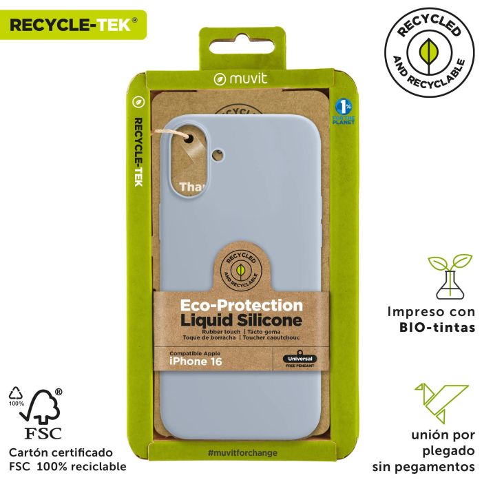 Muvit Funda Liquid Silicone para Apple - Ecológica, Suave, Antideslizante, Protección Contra Caídas 3 Muvit Funda Liquid Silicone para Apple - Ecológica, Suave, Antideslizante, Protección Contra Caídas 3