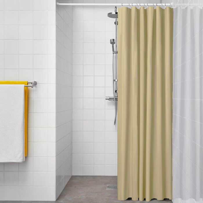 Cortina de baño basic beige 180 x 180 cm Cortina de baño basic beige 180 x 180 cm