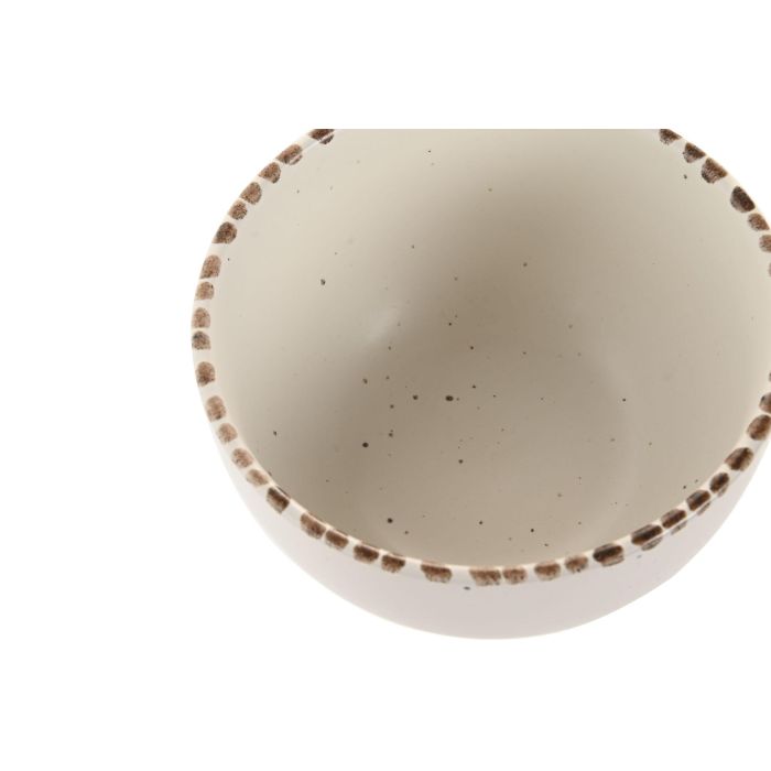Bol Scandi DKD Home Decor Beige 14.5 x 7.5 x 14.5 cm (6 Unidades) 2