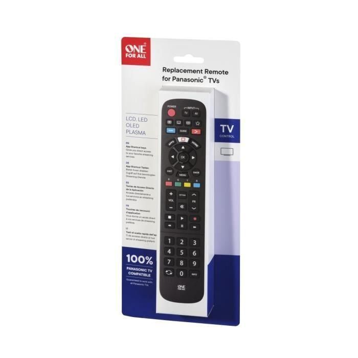 One For All URC4914 Mando a distancia de repuesto para TV Panasonic con Netflix y barra de sonido, 100% compatible y sin programación 2