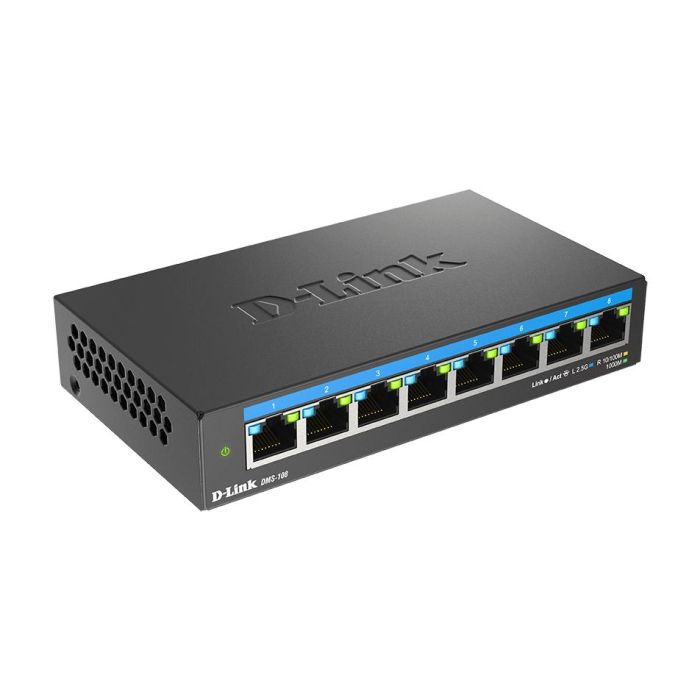 D - Link Switch Multigigabit 2.5G 8 Puertos Dms - 108 E, No Administrado, 40 Gbps, Escritorio 1 D - Link Switch Multigigabit 2.5G 8 Puertos Dms - 108 E, No Administrado, 40 Gbps, Escritorio 1