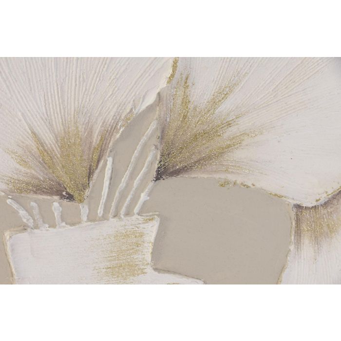 DKD Home Decor Cuadro Shabby Blanco Beige 3 x 100 x 100 cm (2 Unidades)