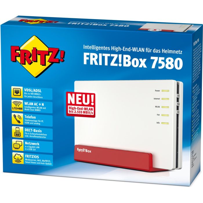 AVM FRITZ!Box Fon WLAN 7580 A/VDSL 1 AVM FRITZ!Box Fon WLAN 7580 A/VDSL 1