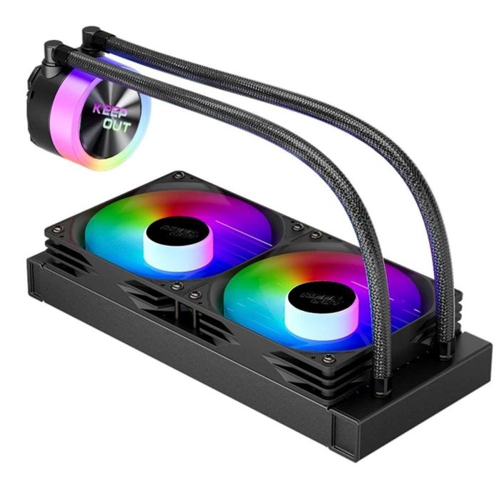 Keep Out XWC-240 Kit Refrigeración Líquida para CPU 240mm con 2 Ventiladores ARGB Compatible Intel LGA1700 AM5 AM4 2 Keep Out XWC-240 Kit Refrigeración Líquida para CPU 240mm con 2 Ventiladores ARGB Compatible Intel LGA1700 AM5 AM4 2