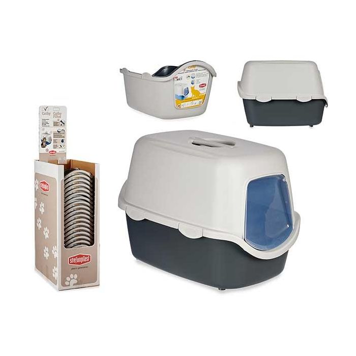 Arenero Plastico Cubierto Gris Antracita Stefanplast 39X29CM (20 Unidades) Arenero Plastico Cubierto Gris Antracita Stefanplast 39X29CM (20 Unidades)