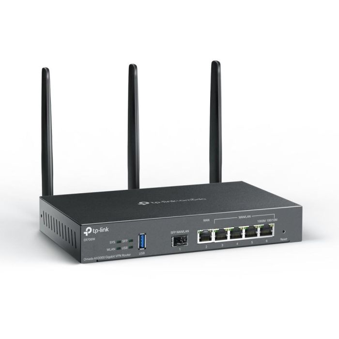 TP-Link ER706W Omada Enrutador VPN Gigabit Inalámbrico AX3000 Doble Banda Wi-Fi 6 (2.4/5 GHz) WAN/LAN SFP USB para Empresas 1