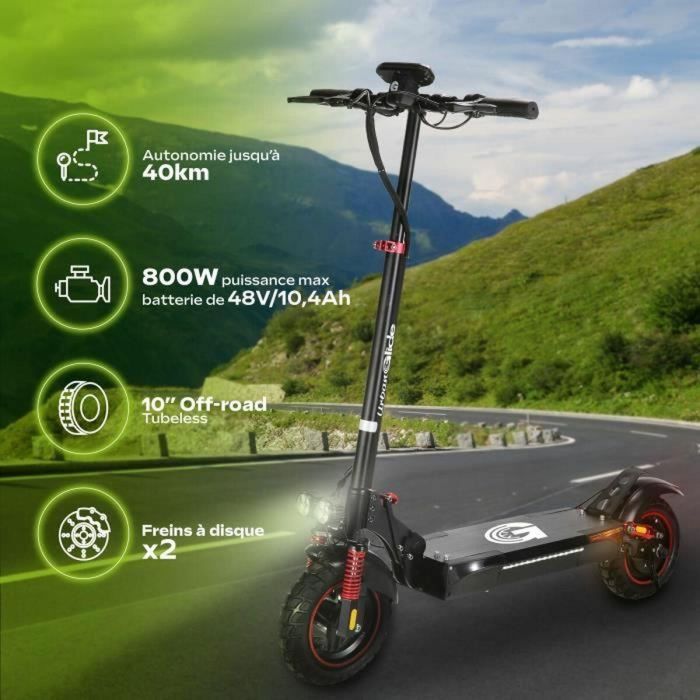 Patinete eléctrico todoterreno plegable - URBANGLIDE - ECROSS PRO LITE 2 - 10 - 48V - 800 W - Auto 40KM Luz de freno e intermitentes 2 Patinete eléctrico todoterreno plegable - URBANGLIDE - ECROSS PRO LITE 2 - 10 - 48V - 800 W - Auto 40KM Luz de freno e intermitentes 2