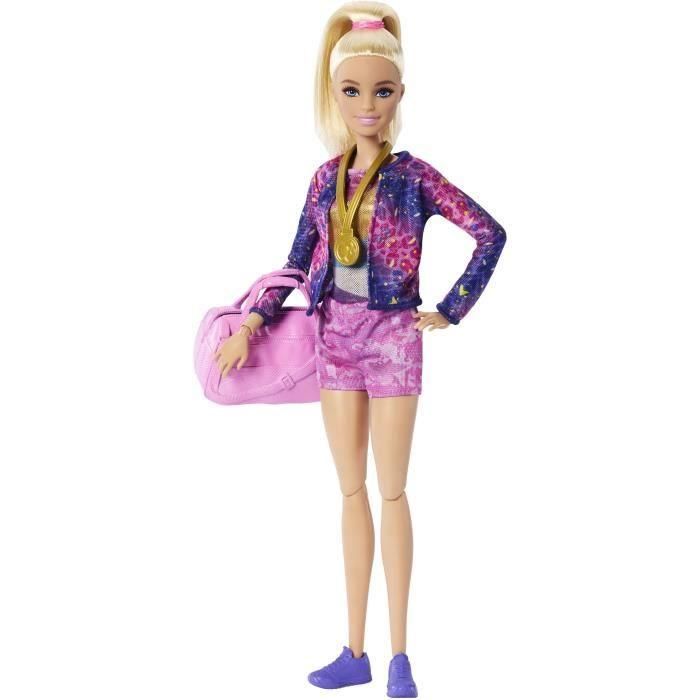 Barbie HRG52 Muñeca Gimnasta Articulada con Barra de Equilibrio y 11 Accesorios 1