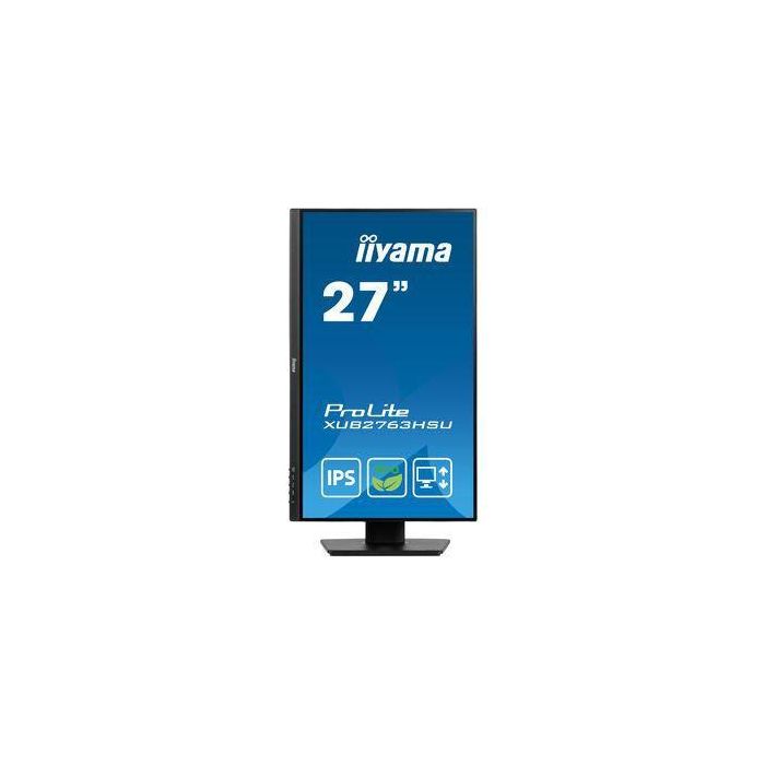 iiyama XUB2763HSU-B1 Monitor Prolite 27" FHD IPS 100Hz 3ms HDMI DP USB, Giro, Altura Ajustable, VESA, Negro 1