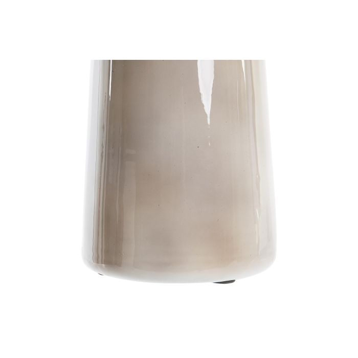 DKD Home Decor Tibor Rosa Marrón Claro de Cristal y Aluminio, 44 cm Alto, con efecto Piedra 1 DKD Home Decor Tibor Rosa Marrón Claro de Cristal y Aluminio, 44 cm Alto, con efecto Piedra 1