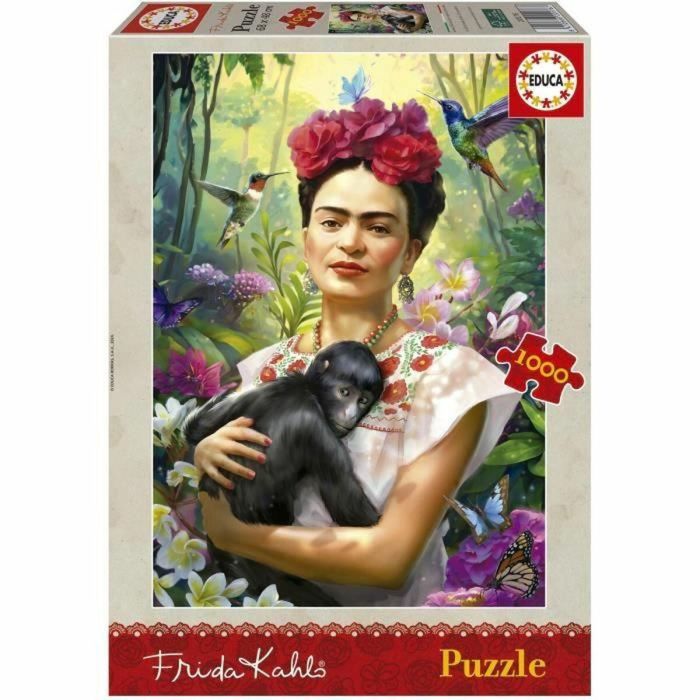Educa EDU1747759271435 Puzzle El Jardín de la Vida 1000 Piezas Frida Kahlo 34 x 48 cm