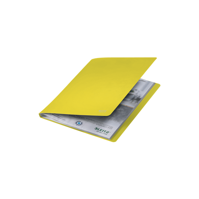 Leitz 46760015 Carpeta Polipropileno con 20 Fundas A4 Recycle, Amarillo 2