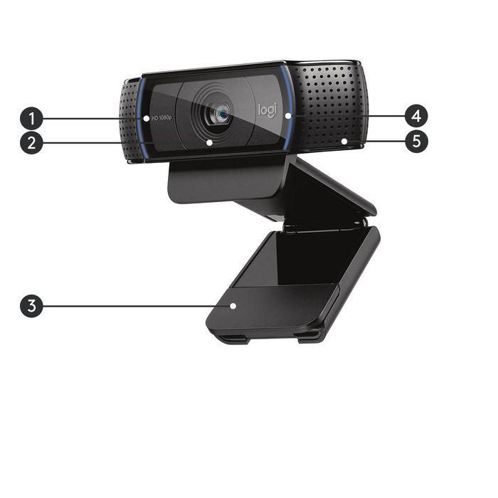 Logitech C920s Webcam HD Pro para Videoconferencias y Streaming, con Autoenfoque, Micrófonos Duales, RightLight 2 y Obturador de Privacidad 21