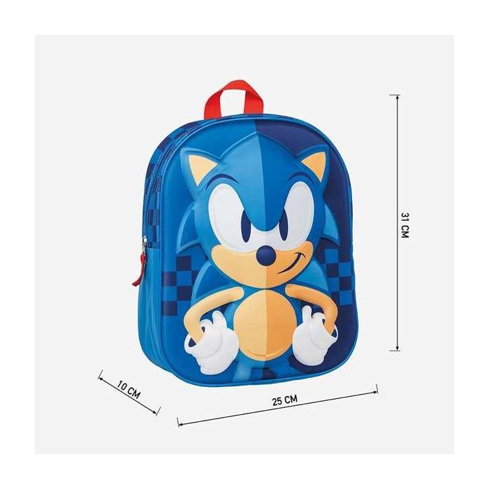 Mochila Escolar Sonic Azul 25 x 31 x 10 cm 4 Mochila Escolar Sonic Azul 25 x 31 x 10 cm 4