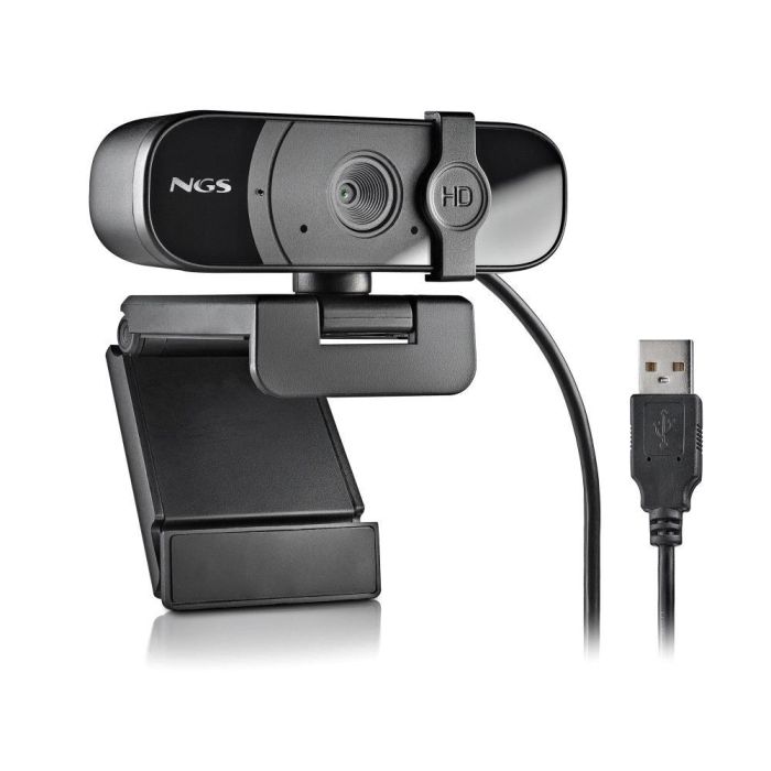 NGS XPRESSCAM1080FHD Webcam XpressCam 1080 Full HD 1080p con Micrófono Integrado, USB 2.0 y LED Anti-Hack. Compatible Multi-OS 1