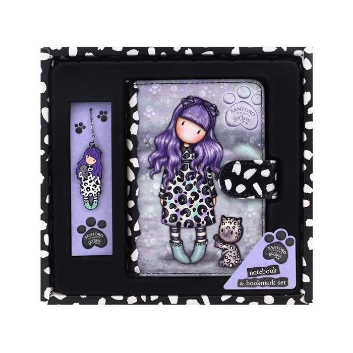 Set de Papelería Gorjuss Smitten kitten Morado Negro Blanco 0 Set de Papelería Gorjuss Smitten kitten Morado Negro Blanco 0
