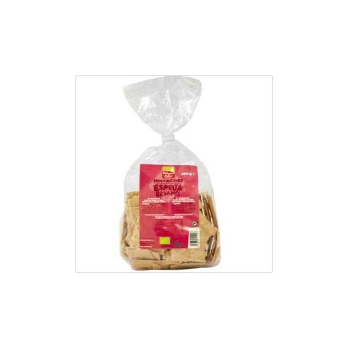 LA FINESTRA SUL CIELO Mini Crackers de Espelta con Sésamo 250g Bio Veganos, ligeros y crujientes