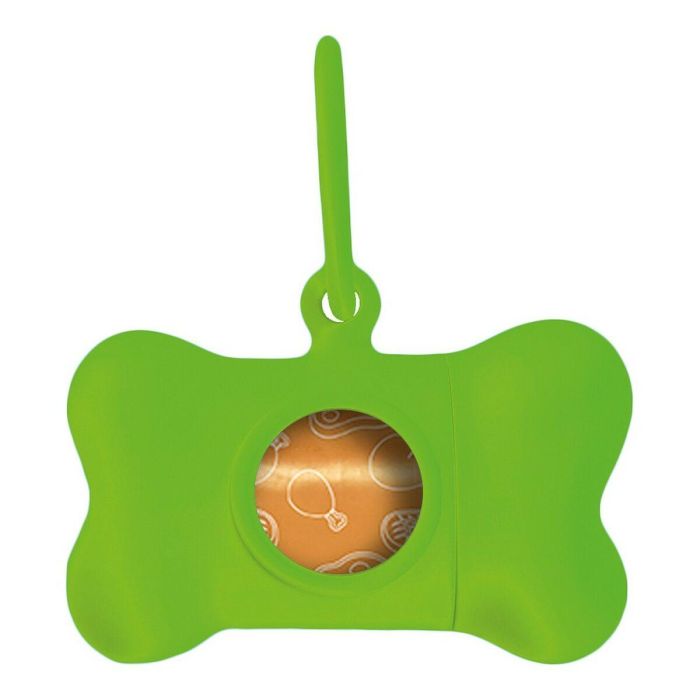 United Pets Bon Ton Neon Dispensador de Bolsas para Heces Verde 8*4.2H*5 cm con Rollo de 10 Bolsas Biodegradables