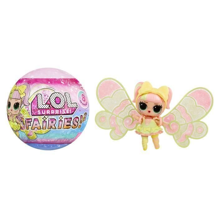 Bola sorpresa l.o.l. surprise fairy tots. diseña las alas de tu hada de 3 colores distintos. 9 cm - modelos surtidos