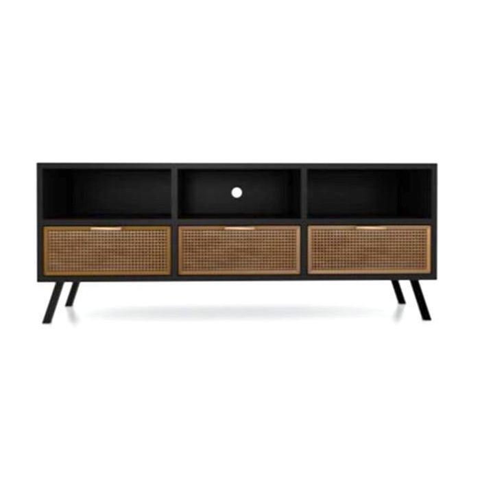 Mueble de TV DKD Home Decor Negro Metal Dorado (125 x 41 x 62 cm)