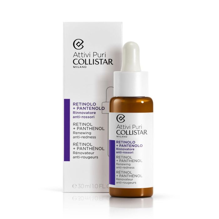 Collistar ATTIVI PURI Retinol HPR + Pantenol Sérum Facial Antiedad Anti-Arrugas Manchas, Calma Rojeces, Piel Sensible Sin Fragancia 30 ml