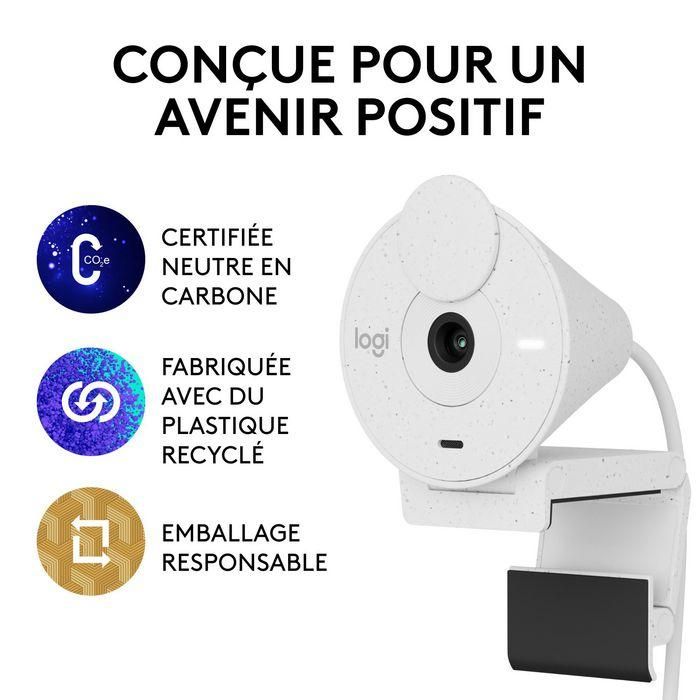 Logitech Brio 300 Webcam Blanco Crudo - 1080p/30 fps, Campo Visual 70°, Micrófono Mono, USB-C 13 Logitech Brio 300 Webcam Blanco Crudo - 1080p/30 fps, Campo Visual 70°, Micrófono Mono, USB-C 13