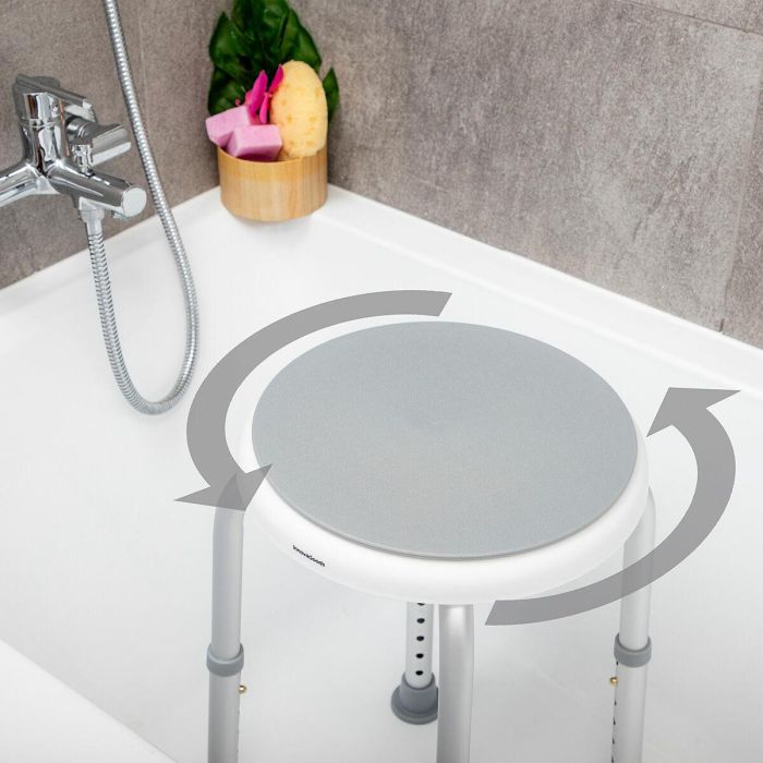 Taburete de Baño Giratorio y Regulable Roshawer InnovaGoods 6 Taburete de Baño Giratorio y Regulable Roshawer InnovaGoods 6