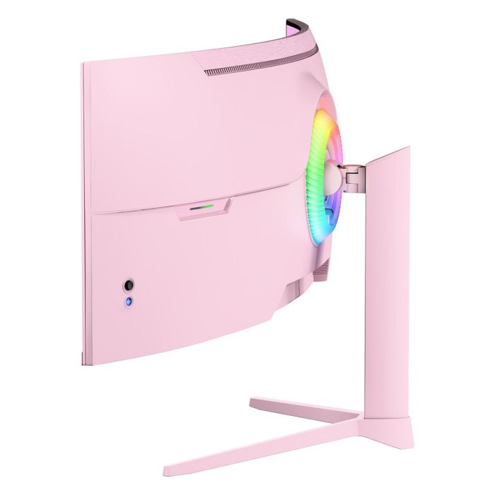 Arozzi Nova 49" Curved Monitor Gaming, Pantalla VA 5120 x 1440 Dual QHD, 165Hz, 4ms, 1500R, Altavoces, HDMI 2.1, DisplayPort, Rosa