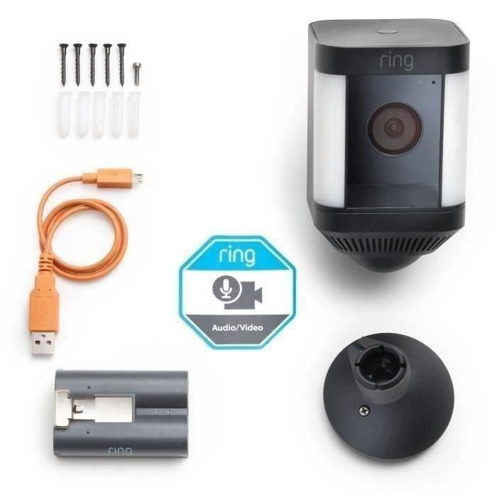 Cámara de vigilancia enchufable RING Spotlight Plus - Negra - UE 3 Cámara de vigilancia enchufable RING Spotlight Plus - Negra - UE 3