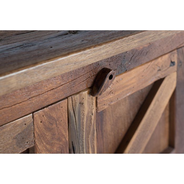 Giner y Colomer Aparador Rústico con 4 Puertas de Madera Reciclada Nogal 5