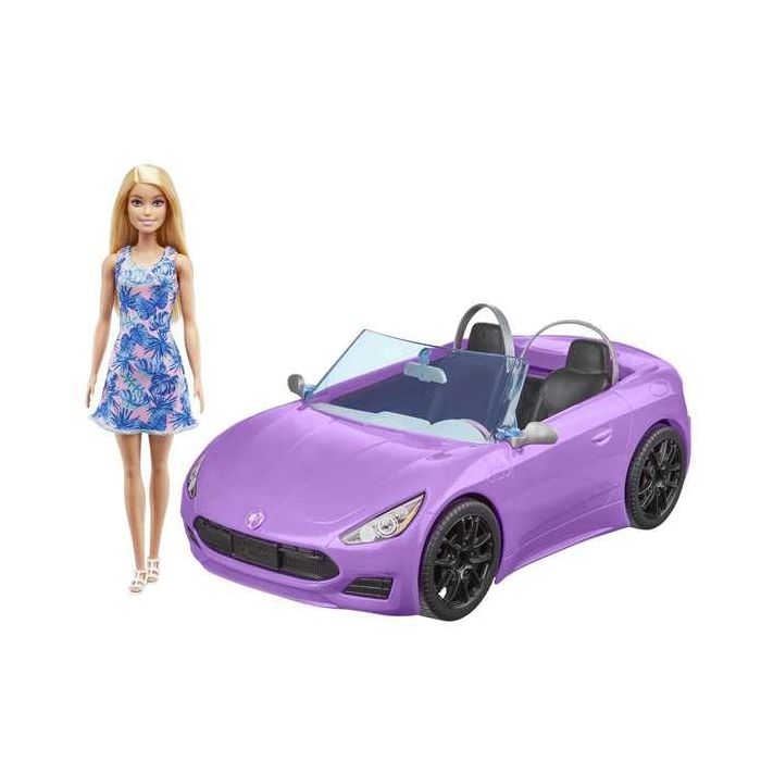 Mattel Muñeca Barbie con Descapotable, Juguete Set de Muñeca y Coche Convertible, para Niños de 3 a 99 años, No Necesita Pilas 1