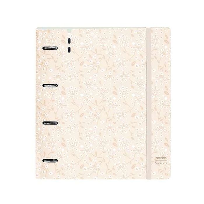 Carpeta Con Recambio Safta Din A4 Cuadro 5 mm Polipropileno Foam 4 Anillas 35 mm Estampados Floral Rosa Carpeta Con Recambio Safta Din A4 Cuadro 5 mm Polipropileno Foam 4 Anillas 35 mm Estampados Floral Rosa