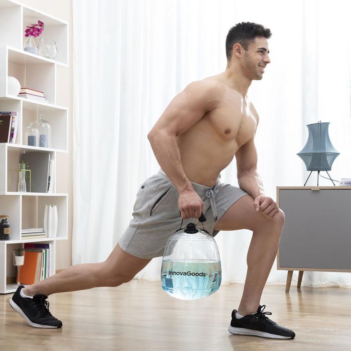 Pesa Rusa de Agua para Entrenamiento Fitness con Guía de Ejercicios Fibell InnovaGoods 10 Pesa Rusa de Agua para Entrenamiento Fitness con Guía de Ejercicios Fibell InnovaGoods 10